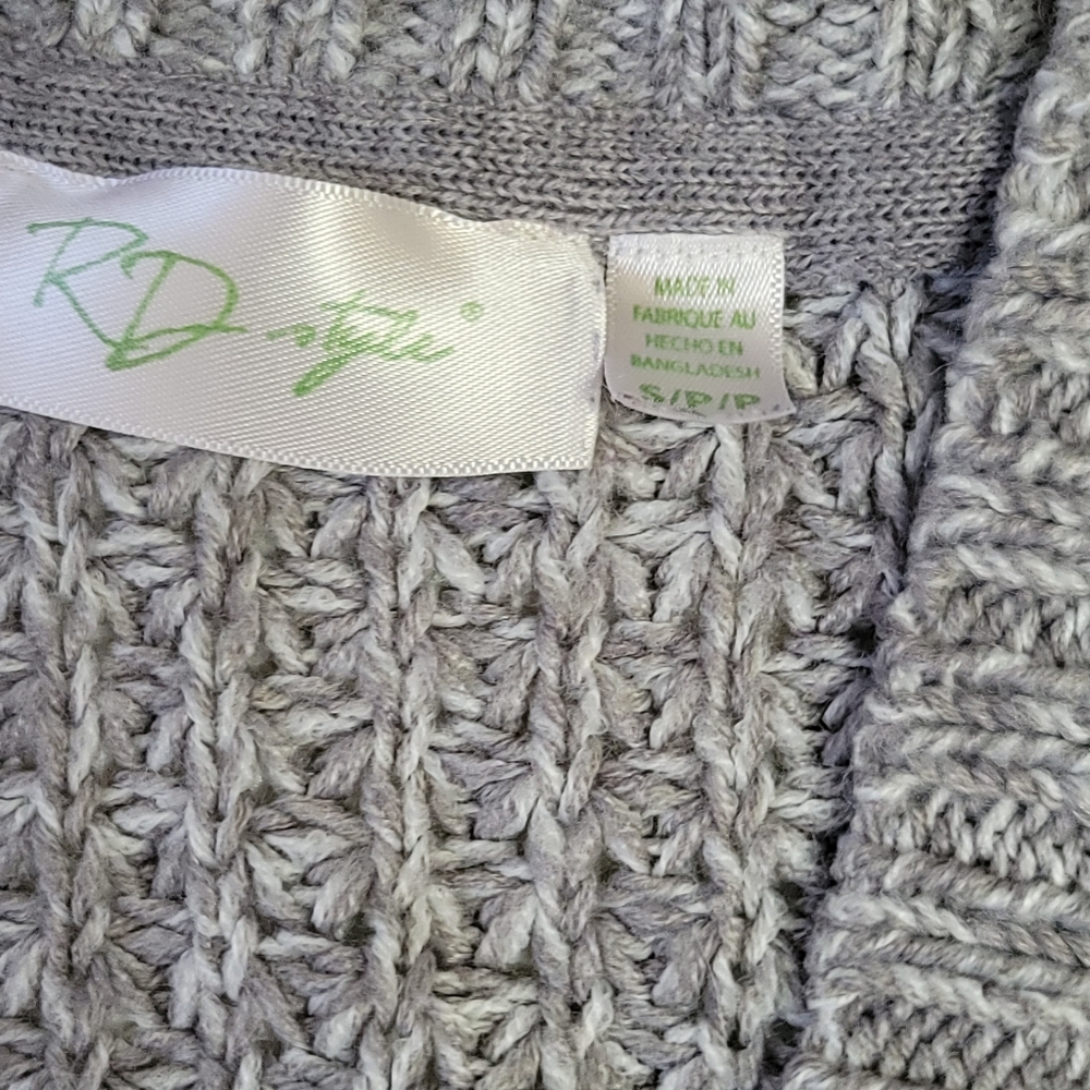 RD Style‎ Montoya Open Stitch Cardigan in Gray, Size S - Picture 3 of 5